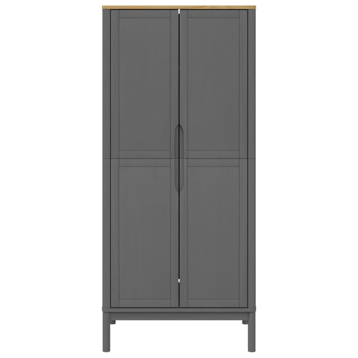 Șifonier "FLORO", gri, 77x53x171 cm, lemn masiv pin - WALTI WALTI