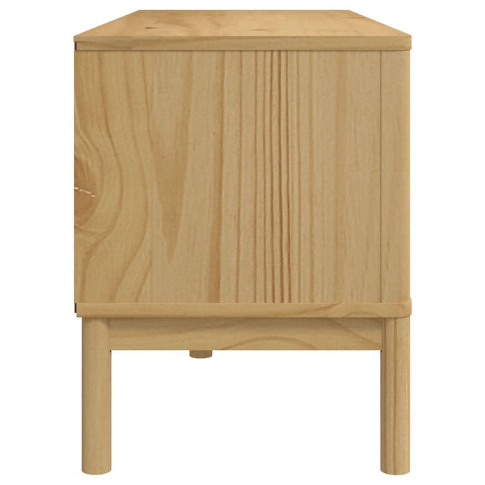 Dulap TV "FLORO", maro ceruit, 114x43x55 cm, lemn masiv de pin - WALTI WALTI