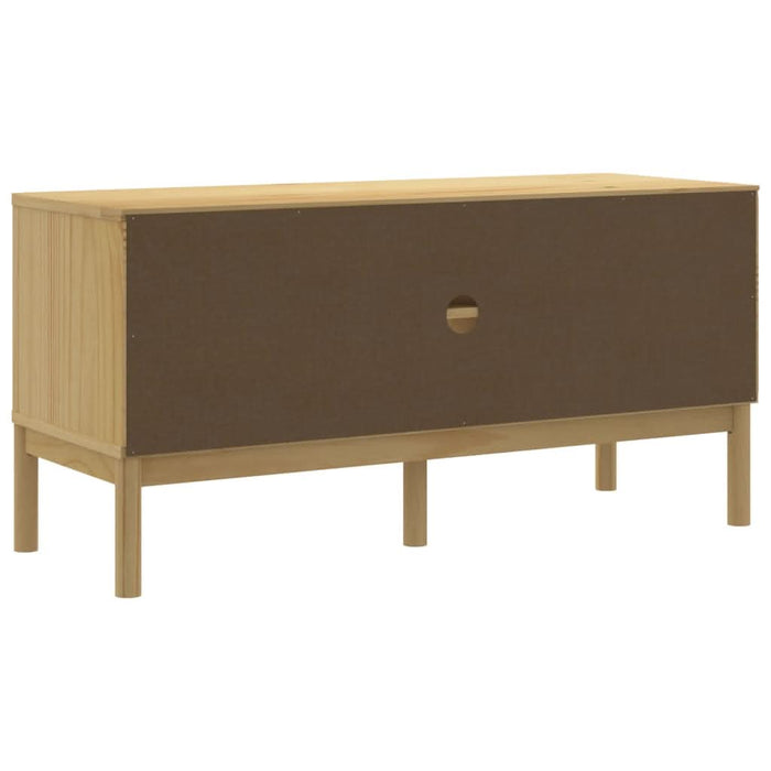 Dulap TV "FLORO", maro ceruit, 114x43x55 cm, lemn masiv de pin - WALTI WALTI