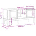 Dulap TV "FLORO", maro ceruit, 114x43x55 cm, lemn masiv de pin - WALTI WALTI