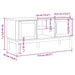 Dulap TV "FLORO", alb, 114x43x55 cm, lemn masiv de pin - WALTI WALTI