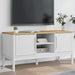 Dulap TV "FLORO", alb, 114x43x55 cm, lemn masiv de pin - WALTI WALTI