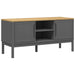 Dulap TV "FLORO", gri, 114x43x55 cm, lemn masiv de pin - WALTI WALTI