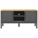 Dulap TV "FLORO", gri, 114x43x55 cm, lemn masiv de pin - WALTI WALTI