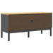 Dulap TV "FLORO", gri, 114x43x55 cm, lemn masiv de pin - WALTI WALTI