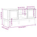Dulap TV "FLORO", gri, 114x43x55 cm, lemn masiv de pin - WALTI WALTI