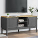Dulap TV "FLORO", gri, 114x43x55 cm, lemn masiv de pin - WALTI WALTI