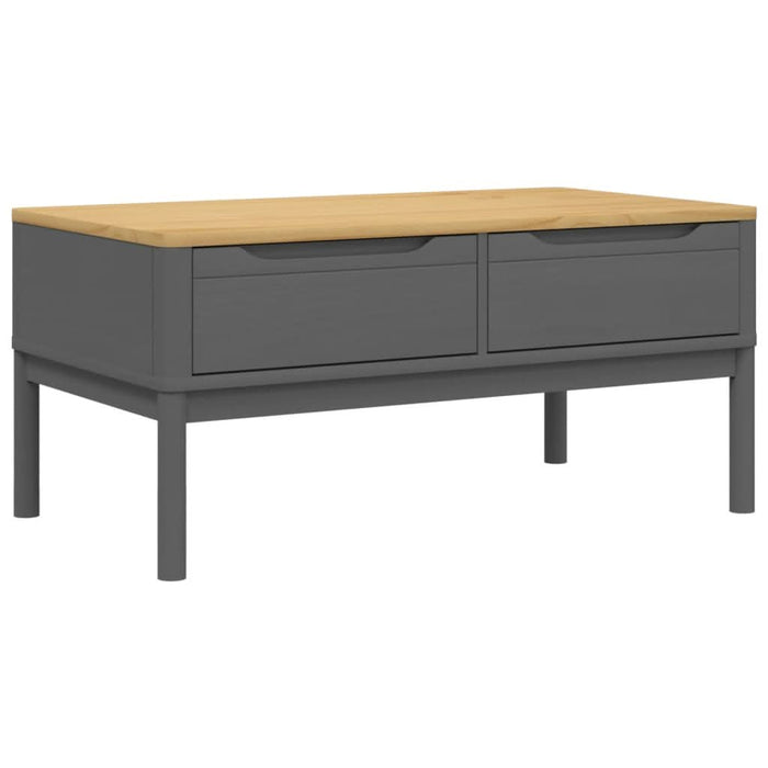 Măsuță cafea "FLORO", gri, 99x55,5x45 cm lemn masiv pin - WALTI WALTI