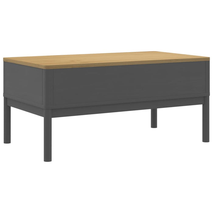 Măsuță cafea "FLORO", gri, 99x55,5x45 cm lemn masiv pin - WALTI WALTI