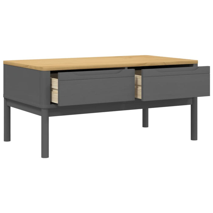 Măsuță cafea "FLORO", gri, 99x55,5x45 cm lemn masiv pin - WALTI WALTI