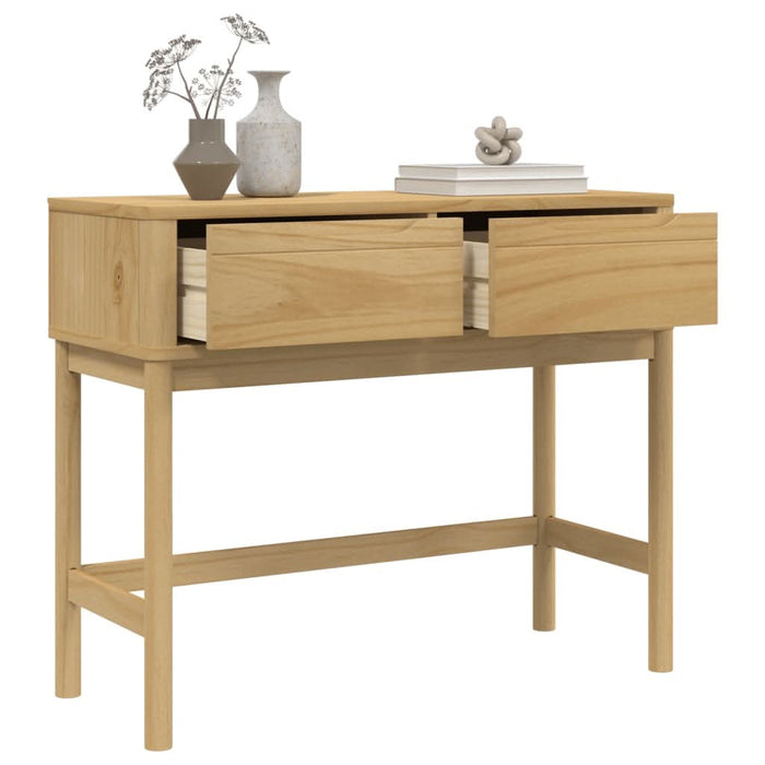 Măsuță consolă FLORO maro ceară 89,5x36,5x73 cm lemn masiv pin - WALTI WALTI