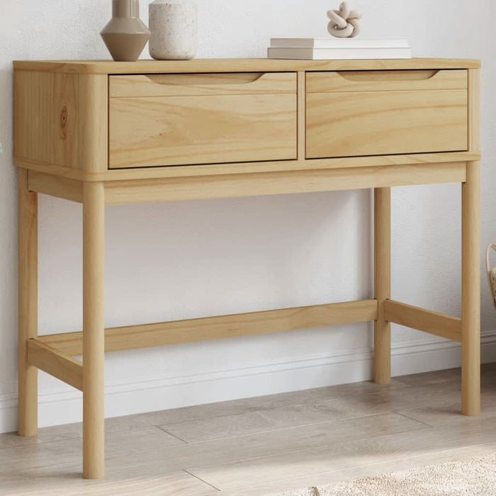 Măsuță consolă FLORO maro ceară 89,5x36,5x73 cm lemn masiv pin - WALTI WALTI