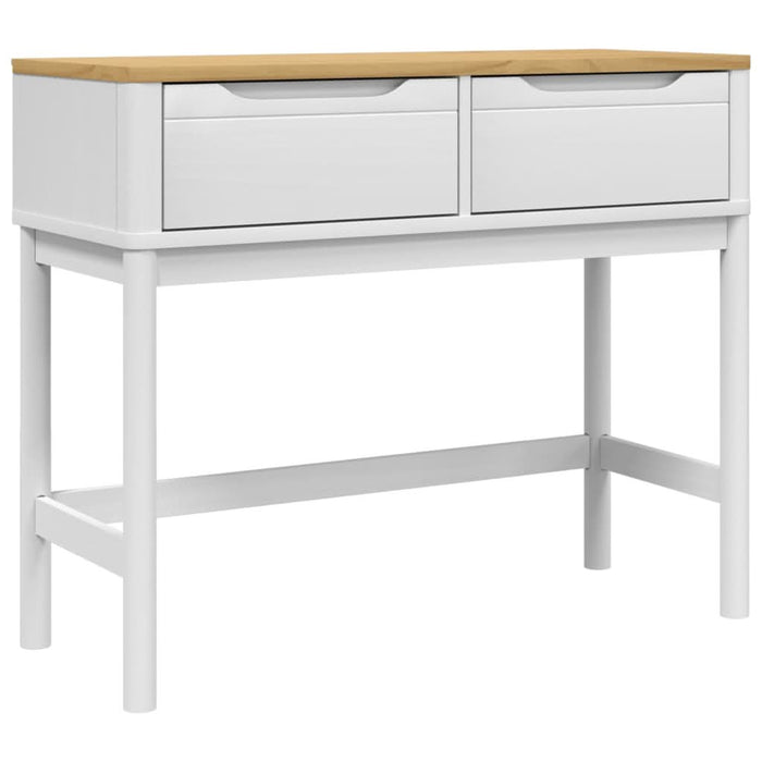 Măsuță consolă FLORO alb 89,5x36,5x73 cm lemn masiv de pin - WALTI WALTI