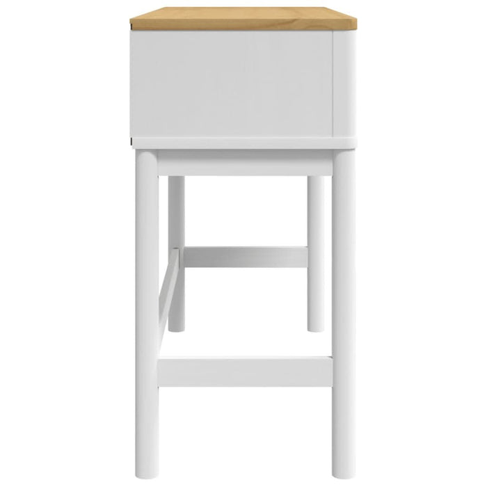 Măsuță consolă FLORO alb 89,5x36,5x73 cm lemn masiv de pin - WALTI WALTI