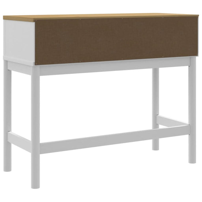 Măsuță consolă FLORO alb 89,5x36,5x73 cm lemn masiv de pin - WALTI WALTI
