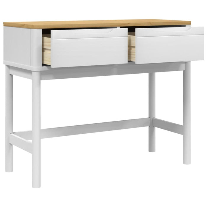 Măsuță consolă FLORO alb 89,5x36,5x73 cm lemn masiv de pin - WALTI WALTI