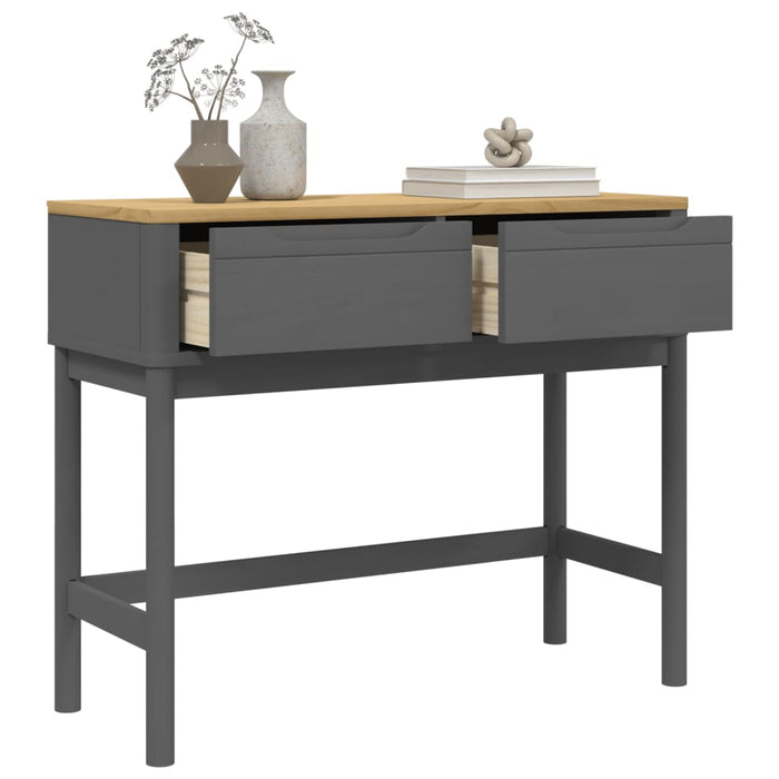 Măsuță consolă FLORO, gri, 89,5x36,5x73 cm, lemn masiv de pin WALTI