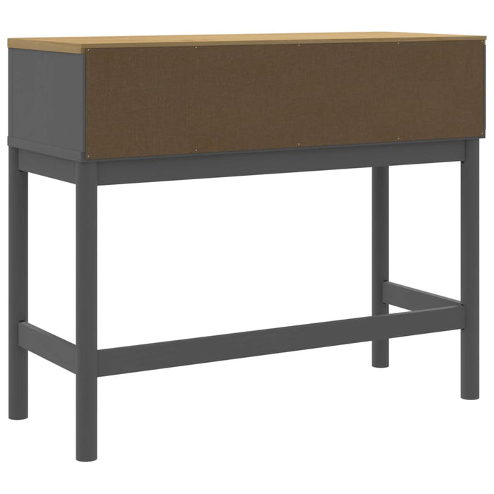 Măsuță consolă FLORO, gri, 89,5x36,5x73 cm, lemn masiv de pin WALTI