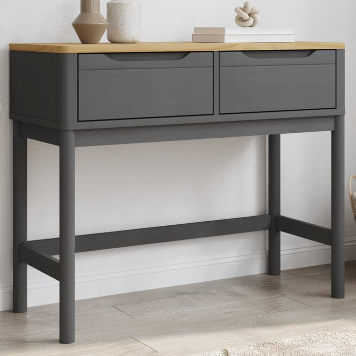 Măsuță consolă FLORO, gri, 89,5x36,5x73 cm, lemn masiv de pin WALTI