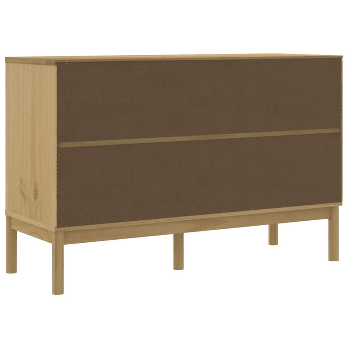 Dulap FLORO, maro ceară, 114x43x74 cm, lemn masiv pin - WALTI WALTI