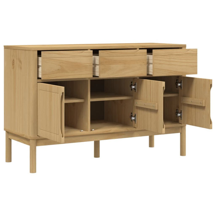 Dulap FLORO, maro ceară, 114x43x74 cm, lemn masiv pin - WALTI WALTI