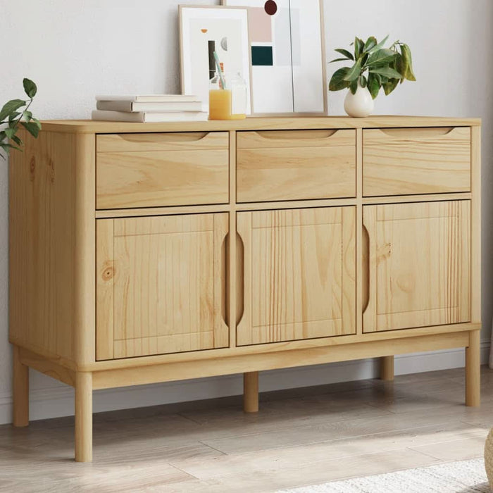 Dulap FLORO, maro ceară, 114x43x74 cm, lemn masiv pin - WALTI WALTI