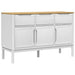Dulap FLORO, alb, 114x43x74 cm, lemn masiv de pin - WALTI WALTI