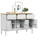 Dulap FLORO, alb, 114x43x74 cm, lemn masiv de pin - WALTI WALTI