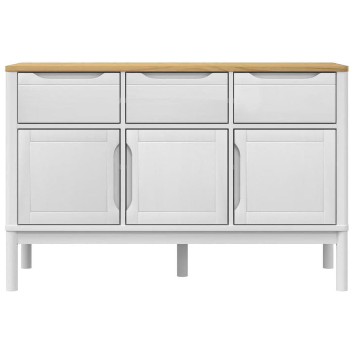 Dulap FLORO, alb, 114x43x74 cm, lemn masiv de pin - WALTI WALTI