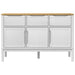 Dulap FLORO, alb, 114x43x74 cm, lemn masiv de pin - WALTI WALTI