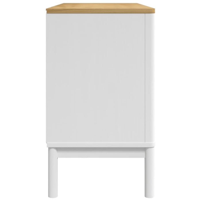 Dulap FLORO, alb, 114x43x74 cm, lemn masiv de pin - WALTI WALTI