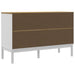 Dulap FLORO, alb, 114x43x74 cm, lemn masiv de pin - WALTI WALTI