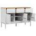 Dulap FLORO, alb, 114x43x74 cm, lemn masiv de pin - WALTI WALTI