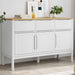 Dulap FLORO, alb, 114x43x74 cm, lemn masiv de pin - WALTI WALTI