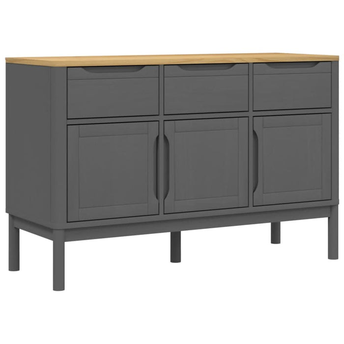 Dulap FLORO, gri, 114x43x74 cm, lemn masiv de pin - WALTI WALTI