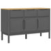 Dulap FLORO, gri, 114x43x74 cm, lemn masiv de pin - WALTI WALTI
