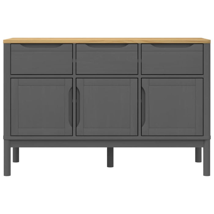 Dulap FLORO, gri, 114x43x74 cm, lemn masiv de pin - WALTI WALTI