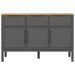Dulap FLORO, gri, 114x43x74 cm, lemn masiv de pin - WALTI WALTI