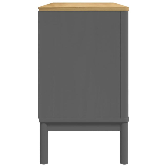 Dulap FLORO, gri, 114x43x74 cm, lemn masiv de pin - WALTI WALTI