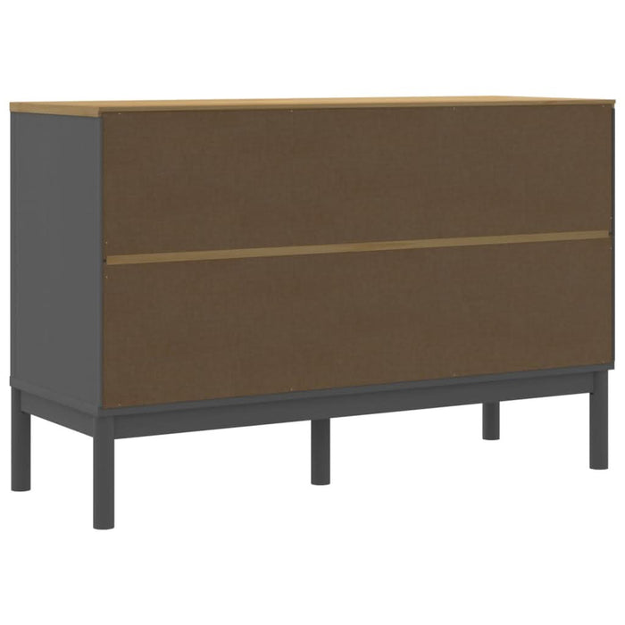 Dulap FLORO, gri, 114x43x74 cm, lemn masiv de pin - WALTI WALTI