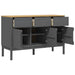 Dulap FLORO, gri, 114x43x74 cm, lemn masiv de pin - WALTI WALTI
