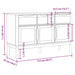 Dulap FLORO, gri, 114x43x74 cm, lemn masiv de pin - WALTI WALTI