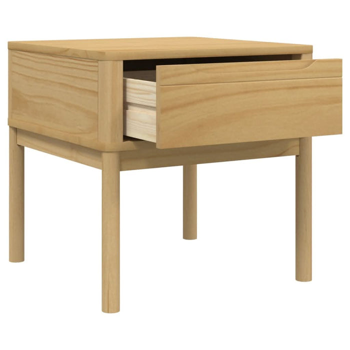 Măsuță de veioză FLORO maro ceară 55x55x54 cm lemn masiv pin - WALTI WALTI