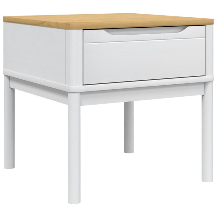 Măsuță de veioză FLORO alb 55x55x54 cm lemn masiv pin - WALTI WALTI