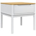 Măsuță de veioză FLORO alb 55x55x54 cm lemn masiv pin - WALTI WALTI