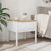Măsuță de veioză FLORO alb 55x55x54 cm lemn masiv pin - WALTI WALTI