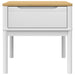 Măsuță de veioză FLORO alb 55x55x54 cm lemn masiv pin - WALTI WALTI