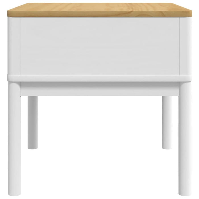 Măsuță de veioză FLORO alb 55x55x54 cm lemn masiv pin - WALTI WALTI