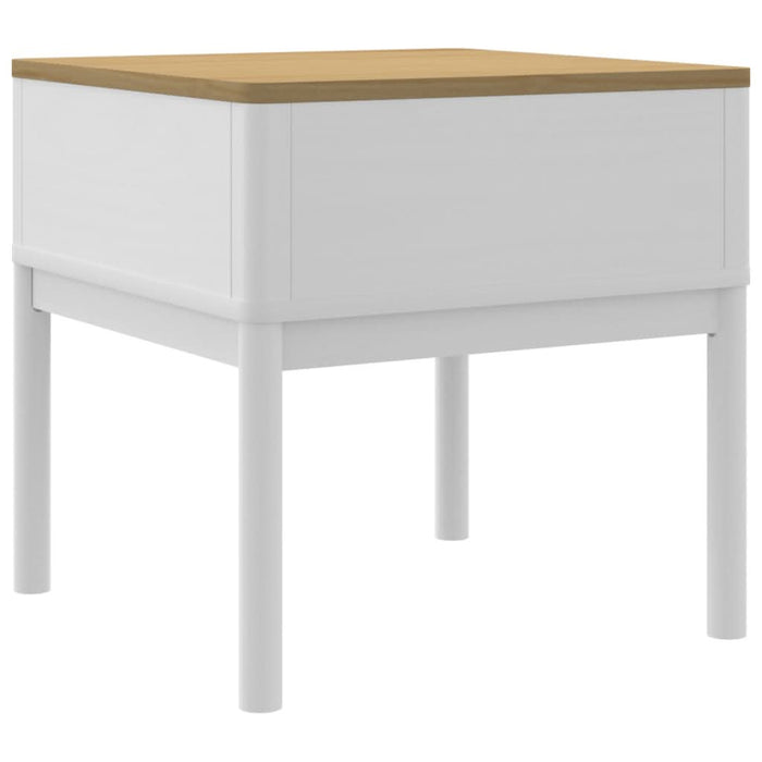 Măsuță de veioză FLORO alb 55x55x54 cm lemn masiv pin - WALTI WALTI