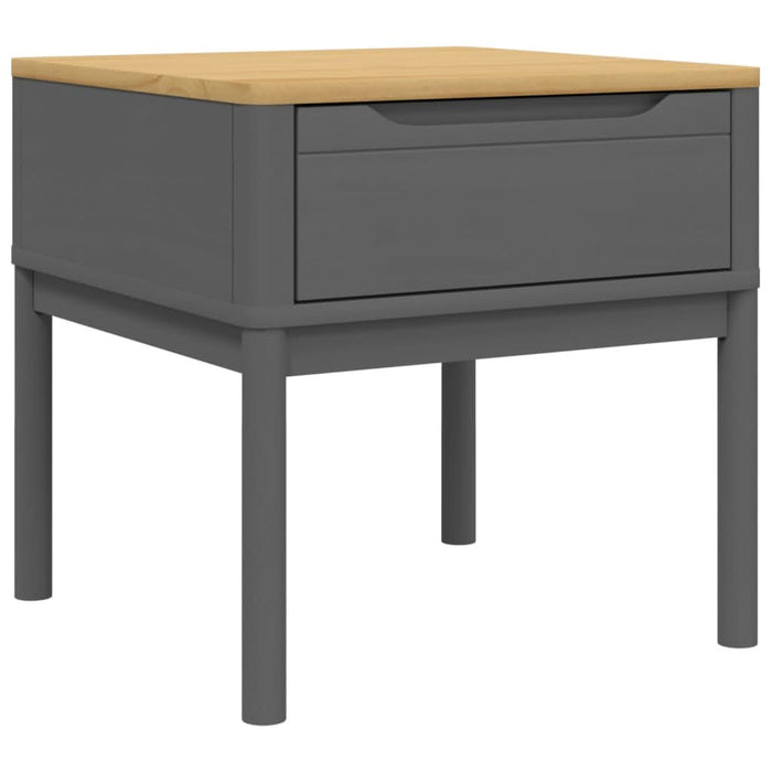 Măsuță de veioză FLORO gri 55x55x54 cm lemn masiv pin - WALTI WALTI